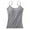 Gray, variant on ZSQDM Underwear for Women, Women's Camisole Tops with Built in Bra Neck Vest Padded Slim Fit Tank Tops Grey XL