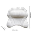 thumbnail image 3 of Ergonomic Bathtub Pillow with Strong Suction Cups, Breathable Mesh Spa Bath Cushion for Neck Head Back Support, Quick Dry Comfortable Bath Tub Accessories for Adults Relaxation, 3 of 6