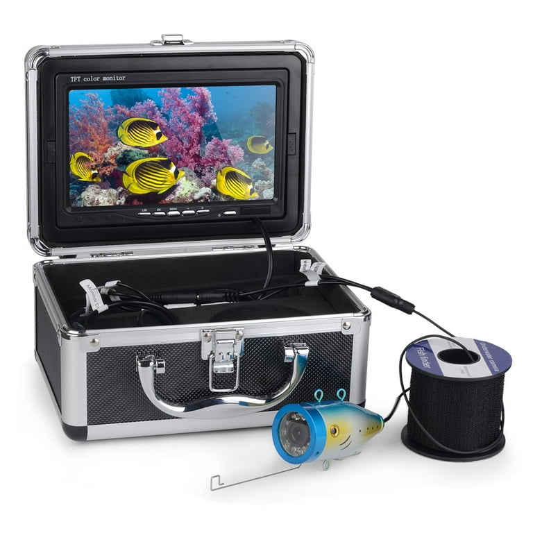 Underwater Fishing Camera Fishing Camera with 7'' Color LCD Monitor IP68 Waterproof Underwater Viewing System for Lake and Sea Fishing, Size: 21