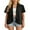 01-Black, variant on JWD Women’s Summer Cardigans Lightweight Open Front Draped Ruffles Hem Short sleeved thin cardigan with curved edges, elegant, casual, lightweight cardigan Black-L