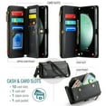 thumbnail image 2 of Crossbody for Samsung Galaxy S23 FE Case Wallet【RFID Blocking】with 10-Card Holder Zipper Bills Slot, Soft PU Leather Magnetic Shoulder Wrist Strap for Samsung Galaxy S23 FE Wallet Case Women, 2 of 14