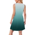 thumbnail image 5 of Summer Fashion Dresses for Womens 2025 Plus Size Gradient Print Loose Sleeveless Round Neck Front Pleated Dress, 5 of 8