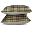 thumbnail image 4 of Winter Plaid Throw Pillow cover, 22"x22" Gray Velvet Decorative Pillow Cover, Modern Plaid Farmhouse Buffalo Check Pillow Cover For Sofa Couch, Hotels, living Room, Bed Room - Plaidscape Gray, 4 of 10