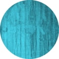 thumbnail image 1 of Ahgly Company Indoor Round Abstract Light Blue Contemporary Area Rugs, 6' Round, 1 of 4