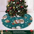 thumbnail image 6 of GZHJMY Christmas Tree Skirt Snowman Xmas Tree Skirt Floor Door Round Mat Decorations for Holiday Party Home Christmas Day Ornaments, 35.4", 6 of 6