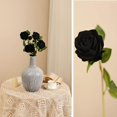 thumbnail image 2 of Zukuco 10 Pack Artificial Roses Fake Rose Silk Flowers with Stem Floral Gift for Wedding Arrangement Party Home Decor(Black), 2 of 6