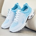 thumbnail image 2 of EKVAHL Women's Comfort Bowling Shoes - Universal Slide Soles, Ultra Light-Weight Mesh Athletic Style, Comfortable Cushion Running Shoes Gym Workout Jogging Footwear Blue, 2 of 7