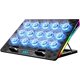 thumbnail image 1 of Base Refrigerante para Laptop, 15 Ventiladores Silenciosos, RGB con 10 Modos, Pantalla LCD, 4 Alturas Ajustables, 2 Puertos USB, para Gaming 10-17.3 Pulgadas, Azul, 1 of 7
