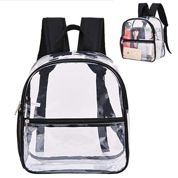 Waterproof PVC Transparent School Bag Clear Mini Backpack