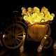 thumbnail image 2 of Guirnalda de luces solares para exteriores, 5 metros, 20 LED, funciona con pilas, impermeable, con 8 modos de iluminación, decorativa para jardín, terraza, hogar, Navidad, Pascua, fiesta, boda, patio,, 2 of 5