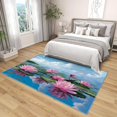 thumbnail image 2 of 2x3 Rug, Lotus Flower Door Mat, Lotus Rug, Lotus Pond Rugs for Entryway, Washable & Non Slip & Soft Low Pile Small Carpet, Indoor Doormat, Lotus Home Decor & Gifts, 2 of 7