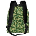thumbnail image 3 of Lsque Crayfish Army Pattern Backpack – School Travel Canvas Daypack with Ergonomic Padded Straps, Multiple Compartments & Leather Handle, 3 of 5
