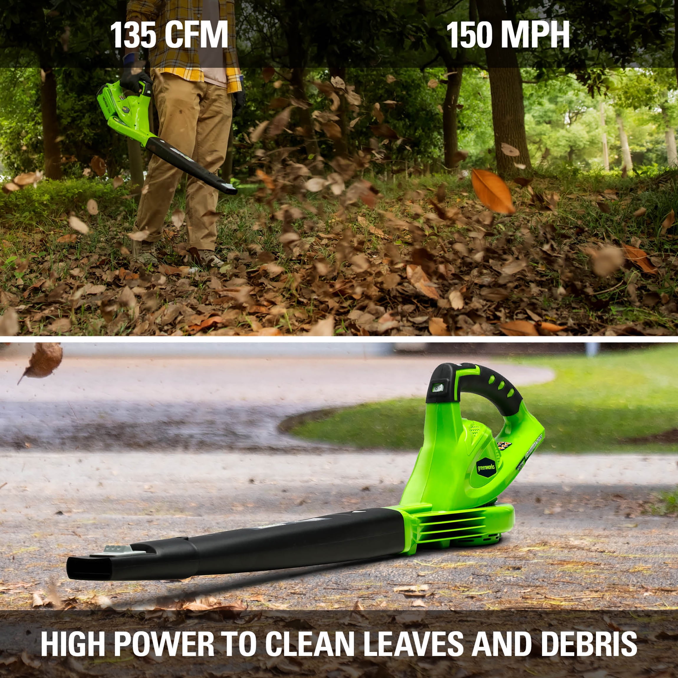 Greenworks G-Max 185 MPH 40V Lithium Ion Cordless Blower/Vacuum - Gillman  Home Center