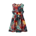 thumbnail image 1 of Robe d'Été Sans Manches à Col Rond pour Filles Tout-Petits Enfants, Décontractée, Plage, Imprimés Floraux, Robe de Fête, Vêtements, 1 of 3