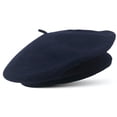 thumbnail image 2 of Minzimin Wool Beret Hat - Classic Stretchable - One Size Fits Most - Solid Color - Stylish Chic, 2 of 6