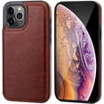 thumbnail image 3 of REQO Compatible with iPhone 12 Pro Max Wallet Case with Card Holder,PU Leather Kickstand Card Slots Case, Double Magnetic Clasp and Durable Shockproof Cover 6.7 Inch(Brown), 3 of 7
