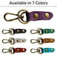 thumbnail image 3 of Lanyard Keychain, Lanyard for keys and ID Badges - Genuine Leather, Elegant Design, Sturdy Clasp - Long Keychain for Car, 3 of 8