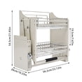 thumbnail image 4 of Shzicmy Pull Down Cabinet Organizer Pull Out Cabinet Wall Shelf Spice Dishes Rack 2-Tier, 4 of 16
