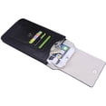 thumbnail image 5 of Handy Faux Leather Protective Vertical Wallet Carrying Case Pouch with Keychain Carabiner and Rear Belt Loop fits up to 6", 6.25" XL sized phones (or up to 6.5in x 4in), 5 of 5