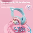 thumbnail image 5 of Cat Ear Wireless Bluetooth Headphones for PS5/PS4/PC/Mac/Switch,Over Ear Cute Gaming Headset with Noise Canceling Mic,Surround Sound, 5 of 8