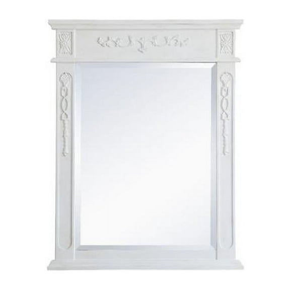 Elegant Lighting Wood frame mirror 28 inch x 36 inch in Antique White