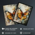 thumbnail image 3 of Modern Ink Monarch Butterfly Watercolour Splatter Drip Art Print Framed Poster Wall Decor 12x16 inch, 3 of 3