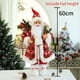 thumbnail image 3 of Adornos navideños grandes de Papá Noel de 60 cm para el hogar, feliz año nuevo 2023, ropa de tela tejida, decoración de ventanas para muñecas, 3 of 5