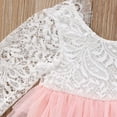 thumbnail image 3 of Enfants Bébé Filles Backless Dentelle Fleur Robe Parti Bal Demoiselle d'Honneur Parti Robes de Concours, 3 of 5