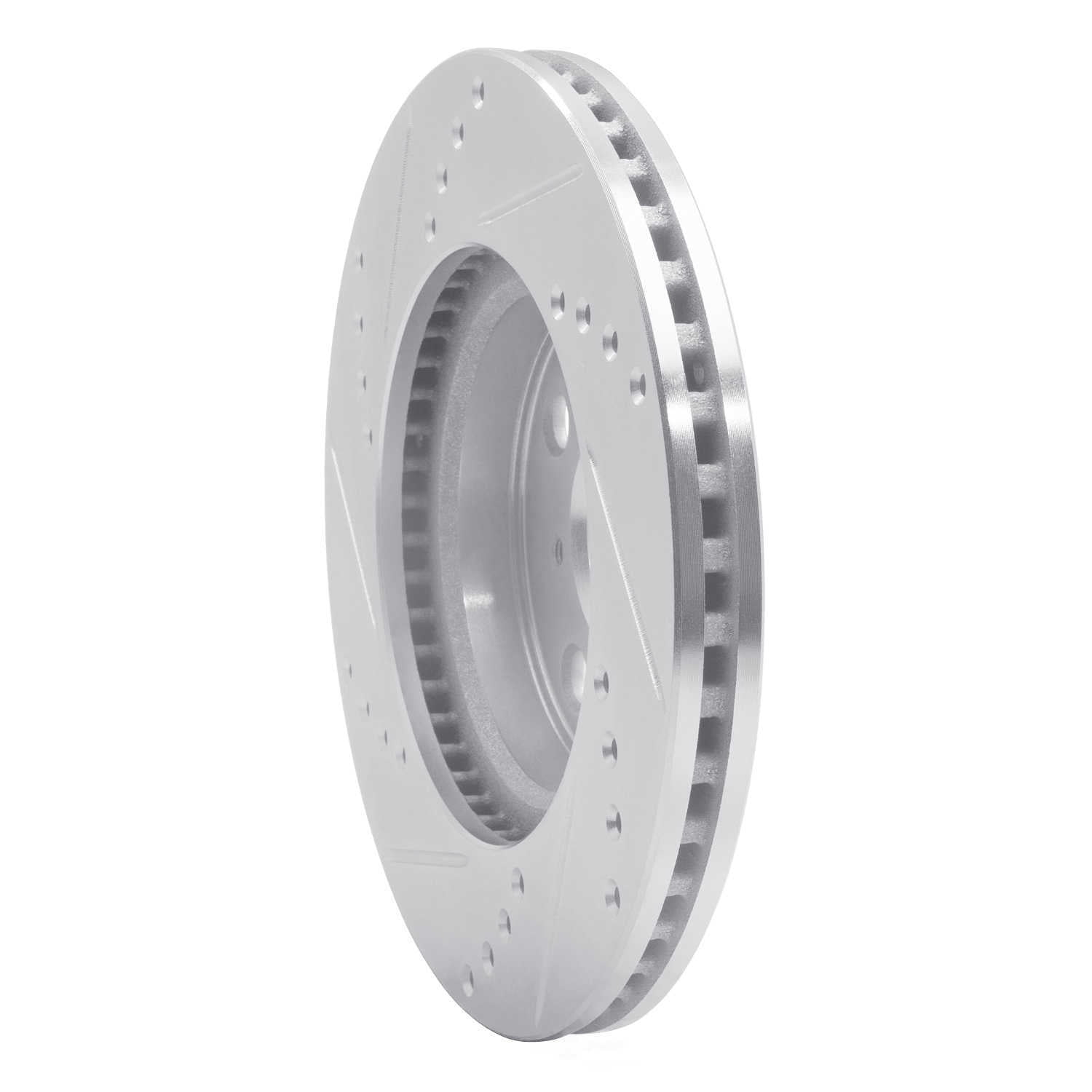 Dynamic Friction Company 631-76078R DFC Brake Rotor - Drilled And Slotted - Silver