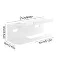 thumbnail image 2 of LACKUST White Wall Mounted Toilet Paper Shelf with Storage, Alloy Bathroom Shelf for Toiletries/Aromatherapy/Mobile Phone, Easy Install for Home/Hotel, 9x3.5x3IN, 2 of 5