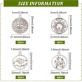 thumbnail image 2 of 24pcs 4 style Tibetan style Alloy Pendants Flat Round Antique Silver 23~25x20~21.5x2~3mm Hole: 1.6~2mm 6pcs/style Alloy, 2 of 6