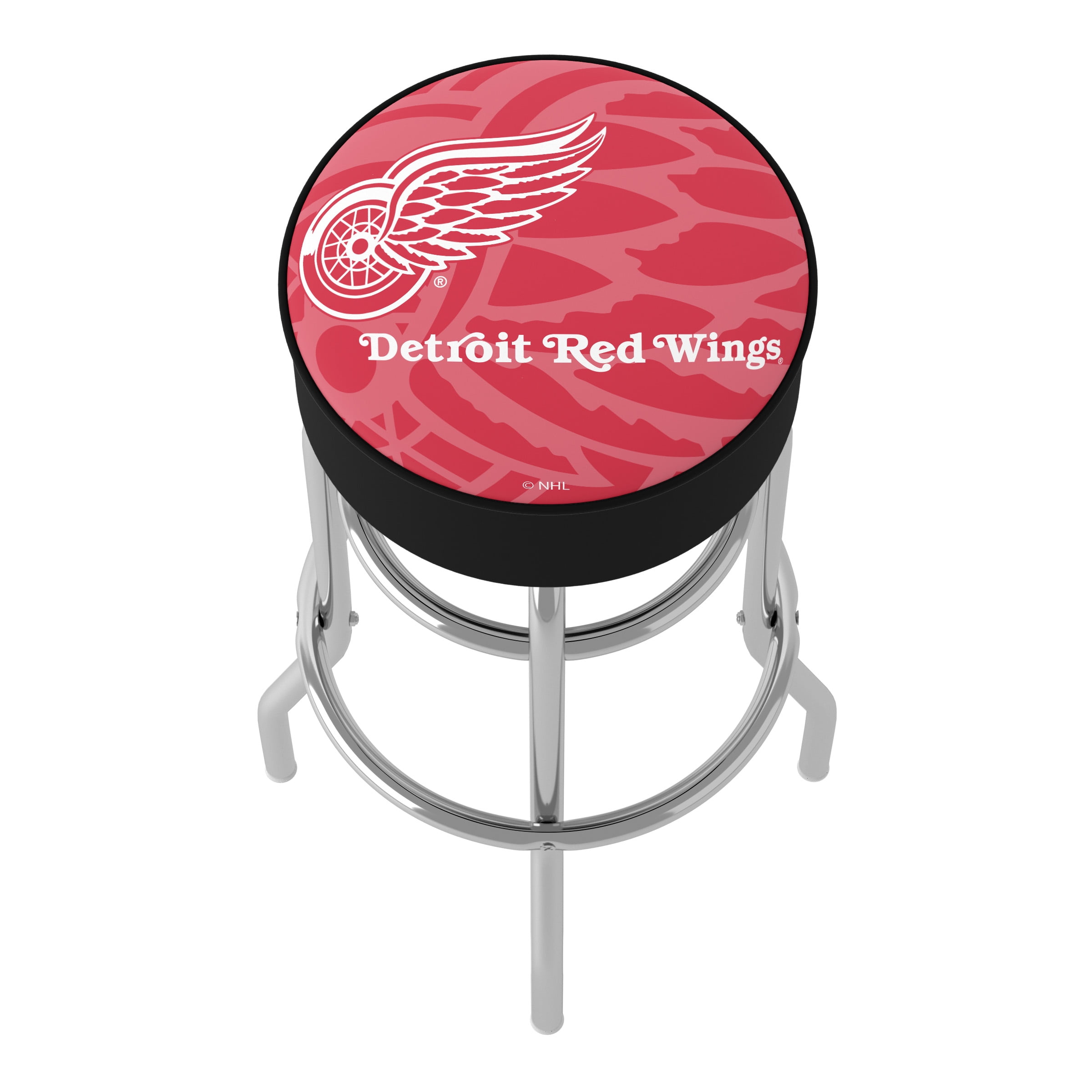 Trademark Gameroom Detroit Redwings Watermark Bar Stool with Padded Seat