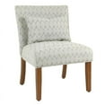 thumbnail image 2 of Benzara Fabric Upholstered Wooden Accent Chair with Printed Medallion Pattern, Brown and Red-Color:Brown and Gray, 2 of 2
