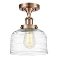 thumbnail image 4 of Innovations Lighting  Ballston Urban Bell - 1 Light 8" Semi-Flush Mount Clear/Brushed Brass, 4 of 5