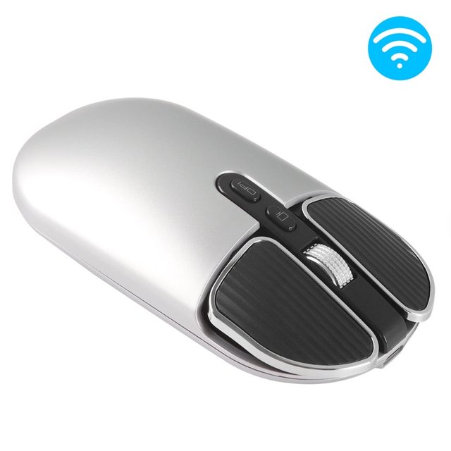 Ratón USB silencioso M203 de 2,4 G y 500 miliamperios con rodillo metálico y carga inalámbrica.