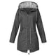 thumbnail image 1 of Chaquetas y abrigos casuales con capucha de manga larga para mujer, chaqueta impermeable lisa con capucha para exteriores, abrigo superior a prueba de viento para mujer, 1 of 3