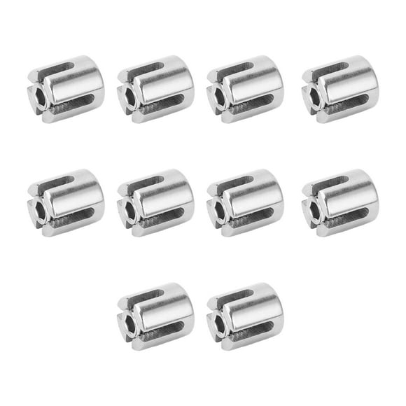 2024 10 Pcs Cross Cable Clamp 316 Stainless Steel High Tensile Strength Cable Railing Wire Rope Cross Clip