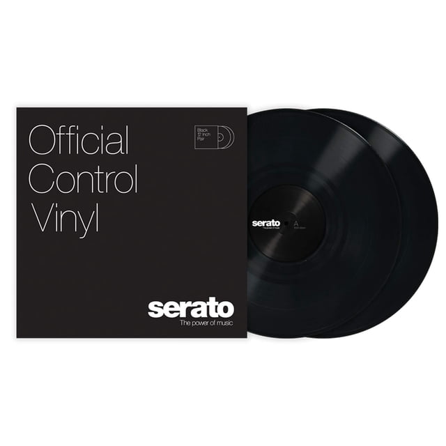 Serato Control Vinilo Negro, Par de 12" (SCV-PS-BLK-OJ)