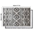 thumbnail image 5 of White Geometric Diamond Striped Pattern Summer Placemats Table Placemats Set Of 6-Linen Kitchen Washable Placemats Table Mats 11.8"x17.7" Non-Slip Heat Resistant, 5 of 5