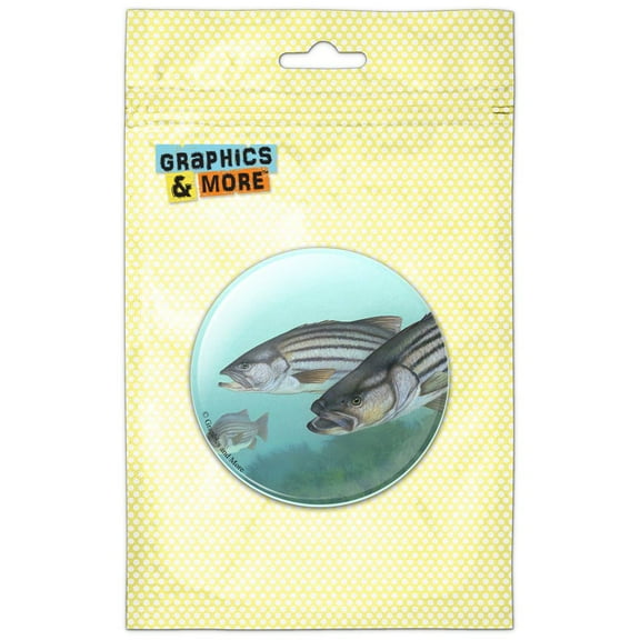 Perch Fish Swimming Pinback Button Pin Badge