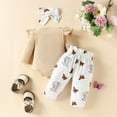 thumbnail image 3 of Caqnni Toddler Baby Girl Fall Clothes O-Neck T-Shirt Tops Pants 2Pcs Outfit Set Sweatshirt Pullover Tops Jogger Pantsfor Girls 6 9 12 18 24 Months 2T 3T 4T Fall Winter Outfit，White，3-6 Months, 3 of 3