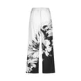 thumbnail image 5 of Virmaxy Womens Straight-Leg Capris Pants Fall Hemp Print Loose Fashion Drawstring Trousers Seven-Quarter Trousers Long Trousers Multicolor-S 2XL, 5 of 5