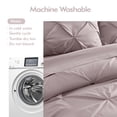 thumbnail image 7 of Bourina 3-Piece Full Size Comforter Set, Pleated Wrinkle-Resistant Microfiber Bedding, Pink,All-Season, 7 of 7