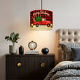 thumbnail image 5 of Linen Drum Lampshades Christmas Kitchen Red Black Buffalo Plaid Gnome Truck Xmas 13"x13"x10" Light Shade for Table Lamps Floor Lamp Shades Lampshade Replacement Assembly Required Gift, 5 of 8