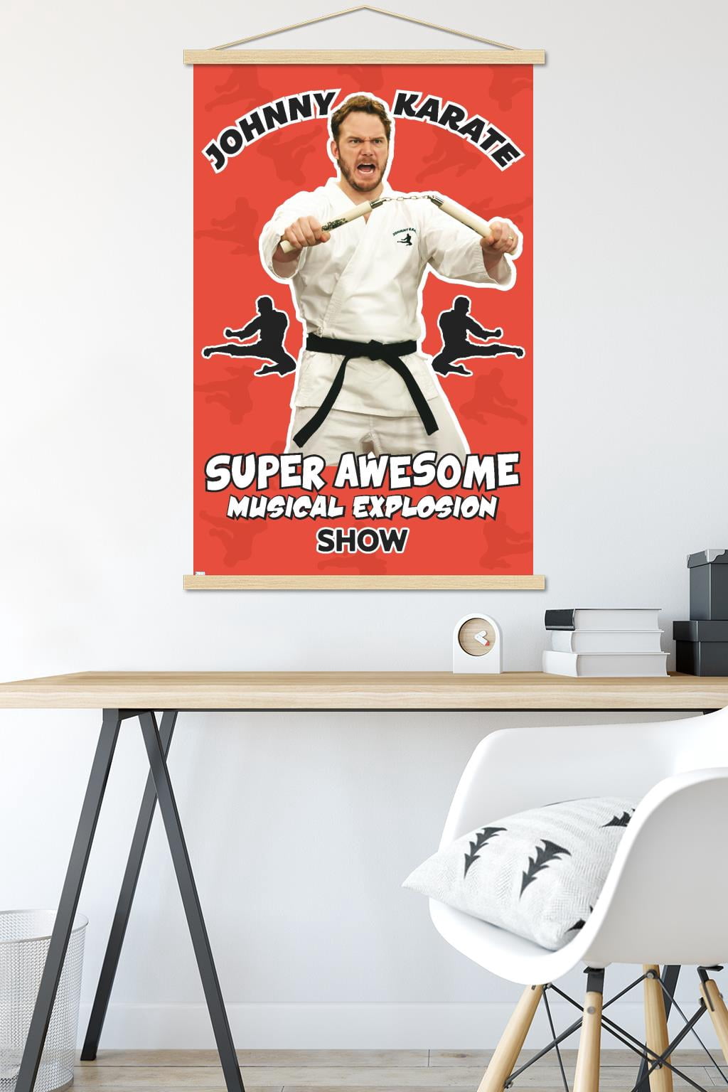 Parks and Recreation - Johnny Karate Wall Poster with Magnetic Frame, 22.375" x 34"