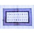 thumbnail image 1 of Ahgly Company Indoor Rectangle Abstract Blue Contemporary Area Rugs, 7' x 10', 1 of 4