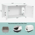 thumbnail image 3 of Cat Litter Box Enclosure, Wooden Cat Washroom Furniture with Barn Door, Pet House, Fit Most of Litter Box, 3 of 8