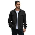 thumbnail image 2 of ELESOL Men's Cotton Denim Jacket Lightweight Trucker Jackets Casual Washed Jean Jacket, 2 of 7
