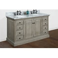 thumbnail image 4 of InFurniture 60"SOLID WOOD SINK VANITY WITH CARRERA WHITE MARBLE TOP AND ROUND SINKS-NO FAUCET, 4 of 4