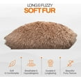 thumbnail image 6 of Cheer Collection Shaggy Long Hair Throw Pillows - Super Soft and Plush Faux Fur Accent Pillows - 20 x 20 inches - Set of 2, 6 of 8